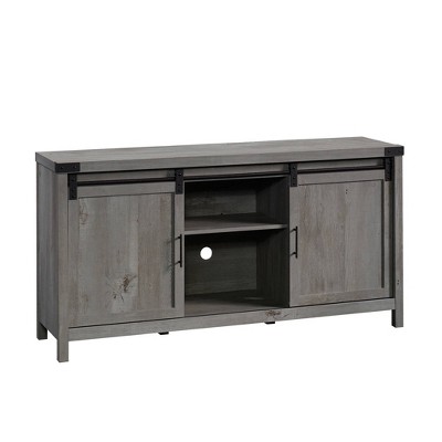Bridge Acre Rustic Farmhouse Credenza TV Stand for TVs up to 58" Mystic Oak - Sauder