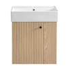 GDFStudio Tengren 21.6" Modern Floating Bathroom Vanity with Ceramic Basin and Side Storage - 4 of 4