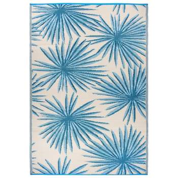 World Rug Gallery Floral Tropical Reversible Recycled Plastic Outdoor Rugs