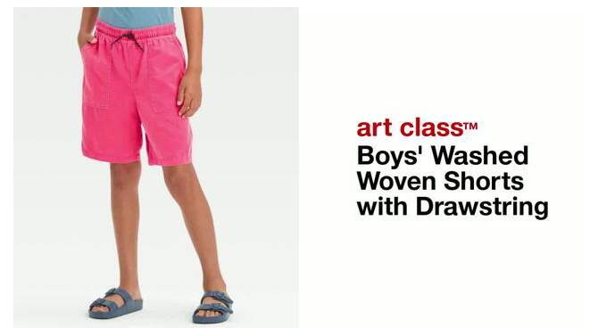 Boys' Washed Woven Shorts with Drawstring - art class™, 2 of 5, play video