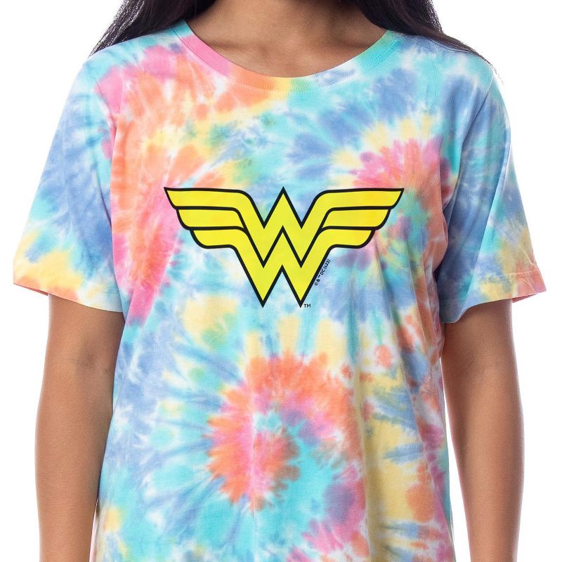 DC Comics Womens' Wonder Woman Nightgown Sleep Pajama Shirt For Adults Multicolored, 3 of 5
