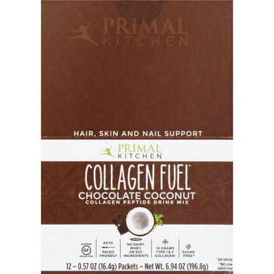 Primal Kitchen Collagen Fuel Supplement Powder - Chocolate - 6.94oz/12pk