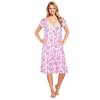 JEFFRICO Womens 2 Pack Nightgowns Short Sleeve Sleepwear Soft Pajama Dress Nightshirts - 3 of 4