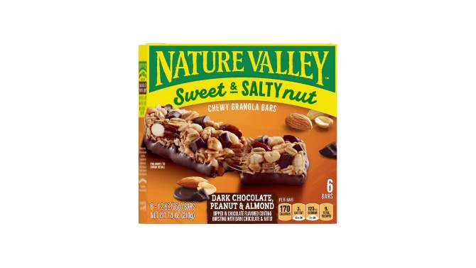 Nature Valley Sweet &#38; Salty Dark Chocolate-Peanut &#38; Almond Granola Bars - 7.4oz/6ct, 2 of 10, play video