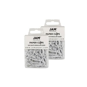 JAM Paper Small Paper Clips White 2 Packs of 100 (2183755a) 2183755A - 1 of 2