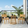 Christopher Knight Home Aegis Outdoor Acacia Wood Slatted Dining Chair (Set of 2), Teak - 2 of 4