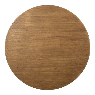 Gold Round Metal Pedestal Accent Table