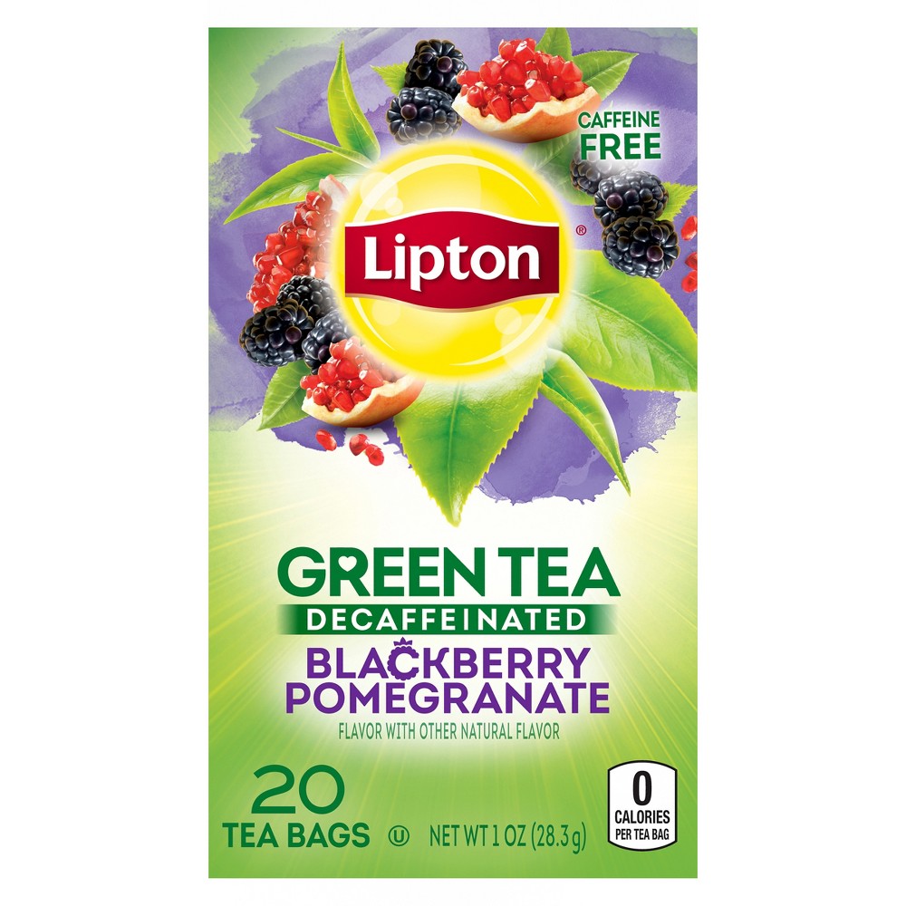 UPC 041000197673 product image for Lipton Decaffeinated Blackberry Pomegranate Green Tea Superfruit 20 ct | upcitemdb.com