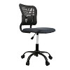 Gray Desk Chairs With Wheels Home Office Chair Comfortable Computer Chair Adjustable Height,360° Swivel Gaming Armless Chair-The Pop Home - 4 of 4