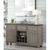 Aoxun Corner Bookcase & Rustic Server Combo  Space-Saving Storage Meets Stylish Wine & Glass Display for Living Room or Dining Area - 2 of 4