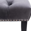 Velvet Upholstered Tufted Bench W/Rubber Wooden Legs, Velvet Cushion, 45.28" L Accent Footrest Stool For Living Room, Entryway, Dining Room, Bedroom - 3 of 4