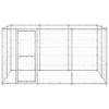 vidaXL Outdoor Dog Kennel Dog Pen Kennel Playpen House Animal Cage for Yard - Silver 129.9" x 86.6" x 70.9" No Roof - 2 of 4