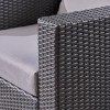 Santa Rosa 8pc Wicker & Aluminum Sofa Dining Set - Gray/Silver - Christopher Knight Home: Outdoor Seating with Removable Cushions - 4 of 4