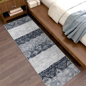 Modern Abstract Patchwork Pattern Rugs for Living Room Thin Washable Low Pile Area Rug Indoor Soft Carpet for Bedroom - 1 of 4
