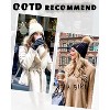 ZUPPAD Womens Winter Beanie Hat Fleece Lined Faux Fur Pom Pom Knitted Warm Beanie for Women Hats 1 Pack - 3 of 4