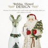 Spode Christmas Tree Gold, Salt & Pepper Shakers, Santa & Reindeer Design, Dolomite, Holiday Salt Shaker & Pepper Shaker - 3 of 4