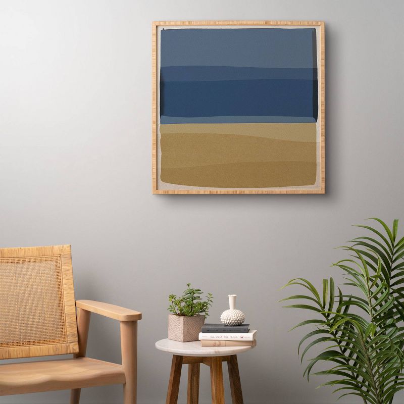 Orara Studio Modern Bamboo Framed Wall Art Blue/Brown - Deny Designs, 4 of 5