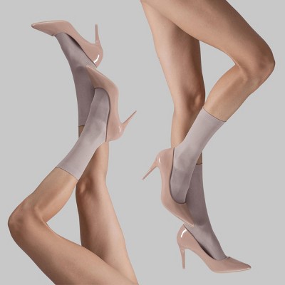 LECHERY Women's Lustrous Silky Shiny Sheer Dress Nylons Stockings Socks (2 Pairs)