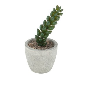 Unique Bargains Artificial Plants Mini Single Wheat Stalk in Pulp Plastic Green 2.56"x2.56"x4.72" 1 Pcs - 1 of 4