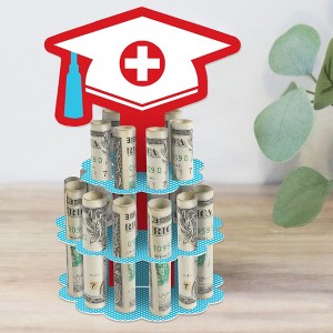 Big Dot of Happiness Nurse Graduation - DIY Medical Nursing Graduation Party Money Holder Gift - Cash Cake - 1 of 4