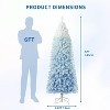 TackView Prelit Artificial Christmas Tree, Pre-Lit Snow Flocked Pencil Christmas Tree with RGB & Warm White Lights, Foldable Base - 4 of 4
