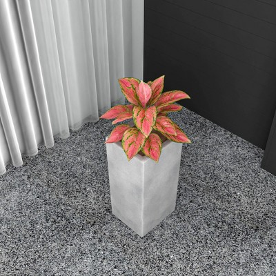Tall Aged Concrete Fiberstone and MGO Clay Planter