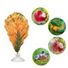 Unique Bargains Betta Fish Leaf Pad Hammock Plants for Fish Tank Green Red 4.13"x2.36" - 2 of 4