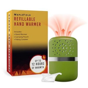 Maplefield Reusable Hand Warmers with 12 Hours of Lasting Heat - Reusable Heater & Fabric Pouch - Matte Finish (Matte Green) - 1 of 4