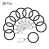Unique Bargains Metal Drapery Eyelet Sliding Shower Curtain Hook Rings 28 Pcs - 3 of 4