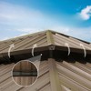 VisioGear Canopies and Gazebos, Gazebo with Double Roof Canopy, Gazebo Pavilion for Patio and Backyard, Brown, 240"*144"*120.12" - 3 of 4