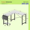 TUYOHW L Shaped Gaming Desk,Metal Frame Corner Desk with CPU Stand & Side Storage,Waterproof Desktop for Home Office - 3 of 4