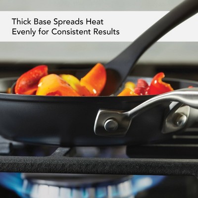 Hard Anodized Black Aluminum Nonstick Frying Pan Set