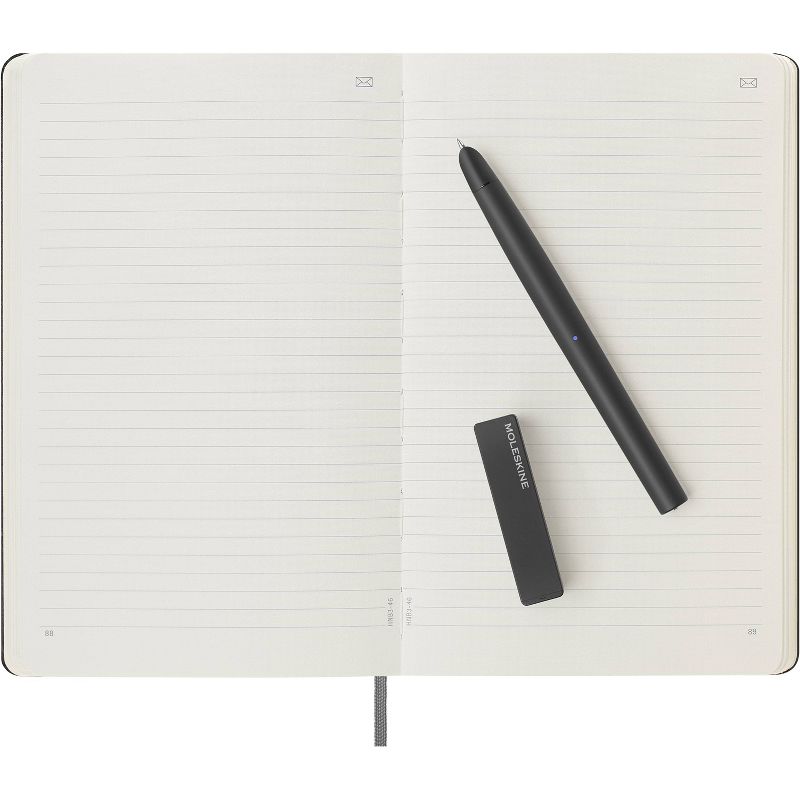 Moleskine 3 Set Bundle Ruled Smart Notebook and Smart Pen LG Hard Cover Black, 3 of 9