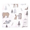 Hudson Baby Infant Girl Cotton Flannel Receiving Blankets Bundle, Winter Forest, One Size - 3 of 4