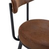 PAGED Modern Breathable Upholstered Bar Stools Set of 2, Counter Height Stools with Backs & Metal Legs for Pub, Dining Room, Living Room - 4 of 4