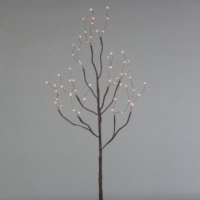 Everlasting Glow Set of 2 39-Inch Tall Battery-Operated Micro-LED Illuminated Matte Brown Indoor/Outdoor Branches and Timer Feature