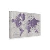 Wild Apple Portfolio 'Old World Map Purple Gray' Canvas Art - 3 of 4