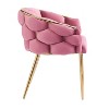 NicBex Velvet Accent Chair,Upholstered Living Room Chairs with Mid-Height Backrest and Gold Legs,Modern Armchair,Accent Chairs for Living Room - 4 of 4