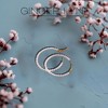 Synthetic Peal Hoop Earrings for Women 50mm Stainless Steel Ginger Lyne - 3 of 4