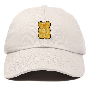 Dalix Yellow Gummy Embroidered Cotton Dad Hat Baseball Cap Adjustable Womens - 1 of 4