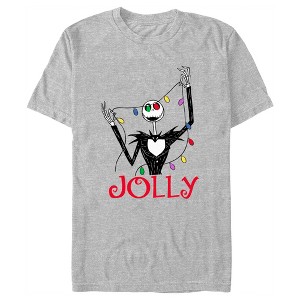 Men's The Nightmare Before Christmas Jack Jolly Christmas Lights T-Shirt - 1 of 4