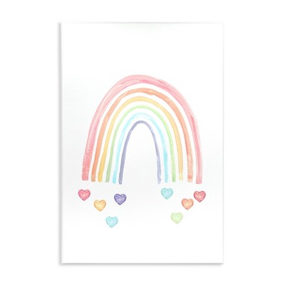 Stupell Industries Rainbow with Falling Hearts Wall Plaque Art