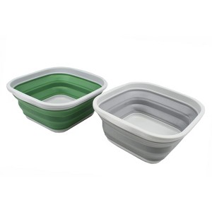 SAMMART 5.5L (1.4 Gallons) Set of 2 Collapsible Tub - Foldable Dish Tub - 1 of 4