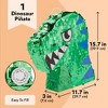Blue Panda Dinosaur Pinata for Boys Birthday T-Rex Themed Party Supplies, Green Foil Dino Decorations (Small, 11.7 x 3.0 x 15.7 In) - 3 of 4