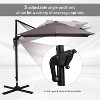 TiramisuBest 7x7ft Outdoor Patio Market Table Umbrella with Tilt, Vent, Fringed Ruffles & Flounce - Blue Strip - 4 of 4