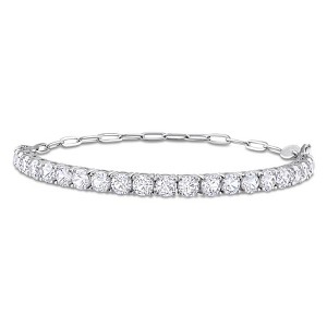 EVERLY JEWELRY | Sterling Silver 6 CT TGW Created White Sapphire Bracelet, 7.5-inch - 1 of 4