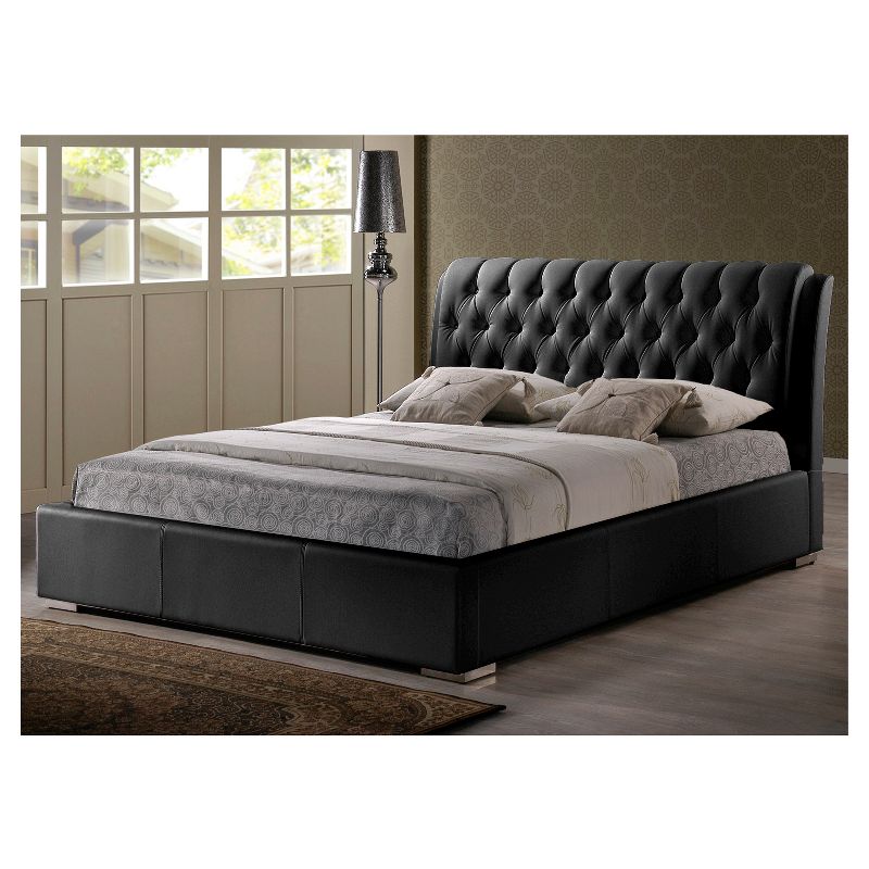 Bianca Modern Bed with Tufted Headboard - Baxton Studio, 2 of 3