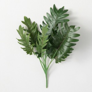 16"H Sullivans No-Fuss Philodendron Leaf Bush, Green - 1 of 2