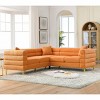 81.5" L-Shaped Oversized Corner Sofa,Modern Teddy Upholstery 5-Seater Sectional Couch for Living Room Apartment-Baofuwish - 2 of 4
