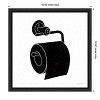 Amanti Art Bathroom V Black by Becky Thorns Canvas Wall Art Print Framed 16 x 16-in. - 4 of 4